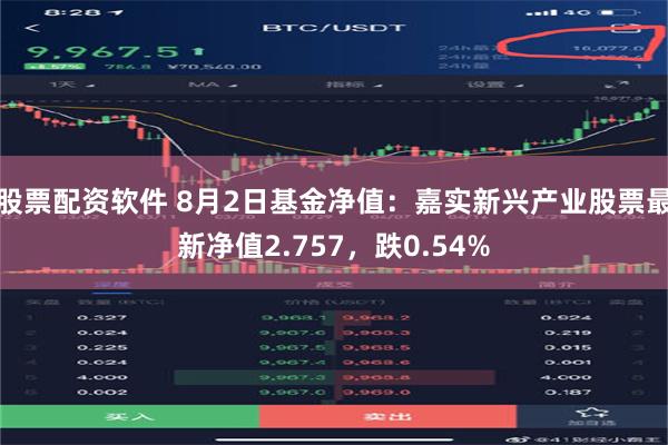 股票配资软件 8月2日基金净值：嘉实新兴产业股票最新净值2.757，跌0.54%