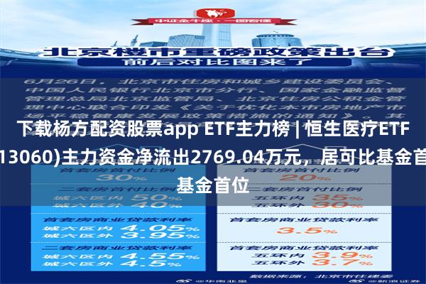 下载杨方配资股票app ETF主力榜 | 恒生医疗ETF(513060)主力资金净流出2769.04万元，居可比基金首位